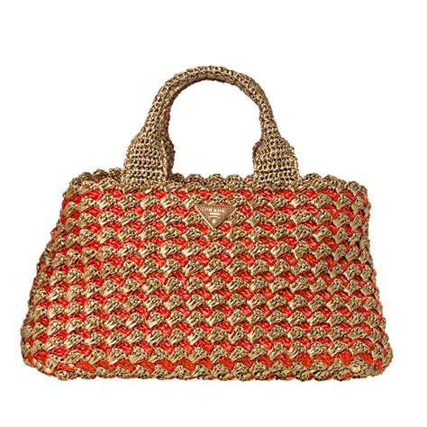 prada orange raffia bag|soft fun raffia tote bags.